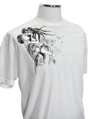 670 White Tee Couple Embrace