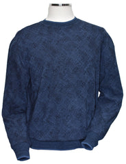 896 Indigo Diagonal Jacquard Sweater