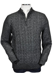 936 Pierce Charcoal Cable Quarter Zip