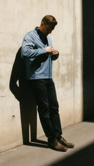 953J Navy Check Orleans Cardigan
