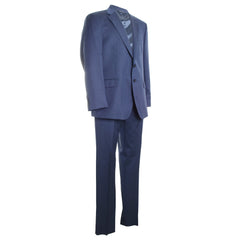 Navy Herringbone Suit
