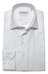 DS100W White Fine Piquet Dress Shirt