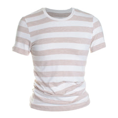 Soft Touch Stripe Short Sleeve Crewneck