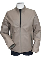 J213 Pewter Reversible Leather to Plaid