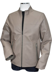J213 Pewter Reversible Leather to Plaid
