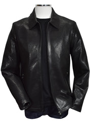 J232 Python Leather Jacket