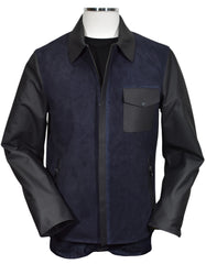 J235 Suede & Leather Engineered Coat