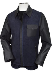J235 Suede & Leather Engineered Coat