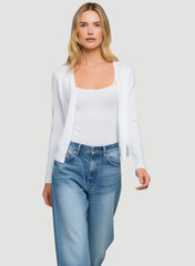 Stretch Linen V-Neck Cardigan