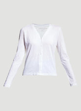 Stretch Linen V-Neck Cardigan