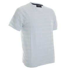 Textured Short Sleeve V Neck Tee