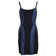 2 Tone Denim Zip Dress