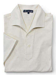 P230 One Piece Collar Ecru Knit Polo