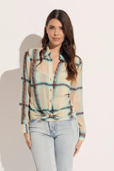 Honeycomb Abstract Blouse