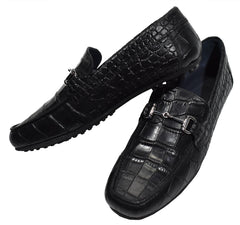 S133 Black Gator Slip On