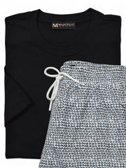 Small Floral Swim & Black Tee