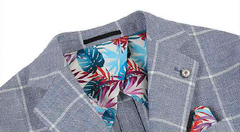 ZRP247 Indigo Window Pane Sport Coat
