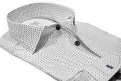 W132 White with Black Fine Square