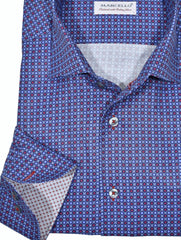 W645R Indigo Sport Medallion Roll Collar