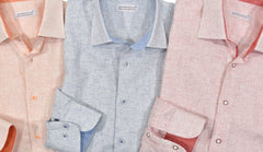 W685 Red Linen Look Mini Check