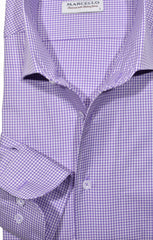 W978R Lilac Check Roll Collar