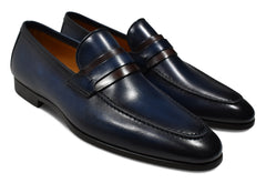 ZM23822N Magnanni Daniel Cuero Navy Brown