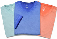 ZN1537 Turquoise Tea Stained V Neck