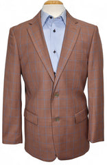 ZR5655 Marcello Rust Windowpane Sport Coat