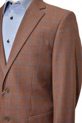 ZR5655 Marcello Rust Windowpane Sport Coat