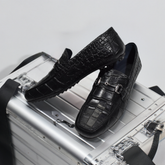 S133 Black Gator Slip On