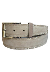 B15 Marcello Men's Suede Pic Stitch Belt