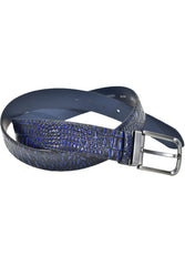 B08 Marcello Men's Stamped Horn Back Croc Leather Belt