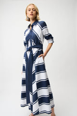 Casual Striped Maxi Dress