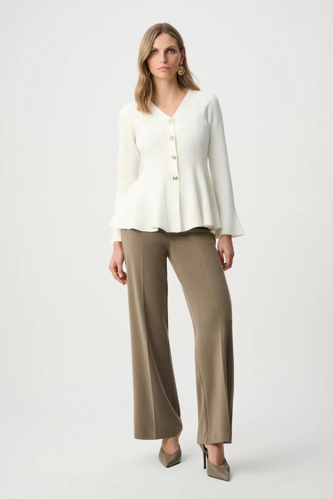 Fit And Flare Peplum Cardigan