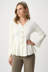 Fit And Flare Peplum Cardigan