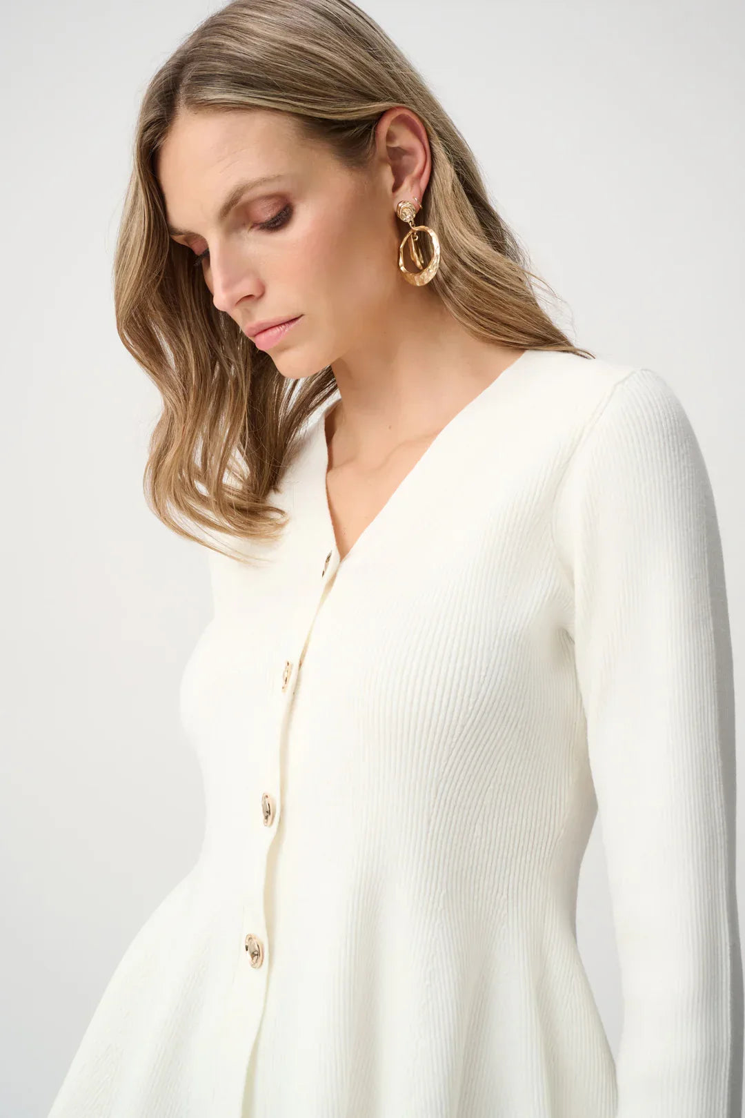 Fit And Flare Peplum Cardigan