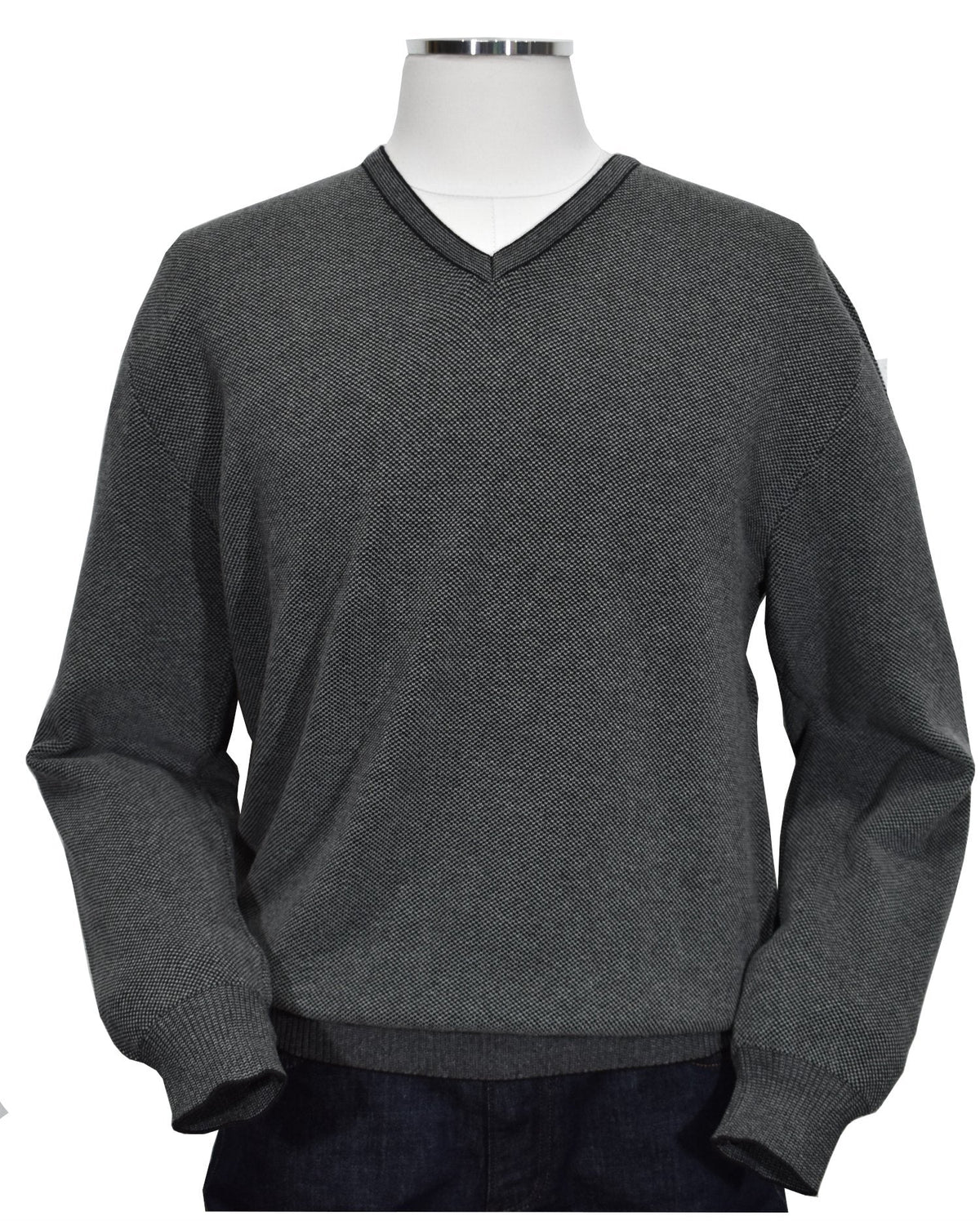 300 Black Popcorn Stitch Sweater