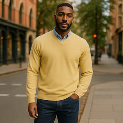 300 Maize Popcorn Stitch Sweater