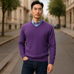 300 Plum Popcorn Stitch Sweater