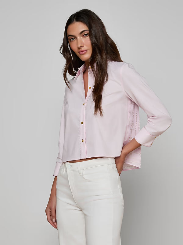 Fawn Piping Scarf Blouse