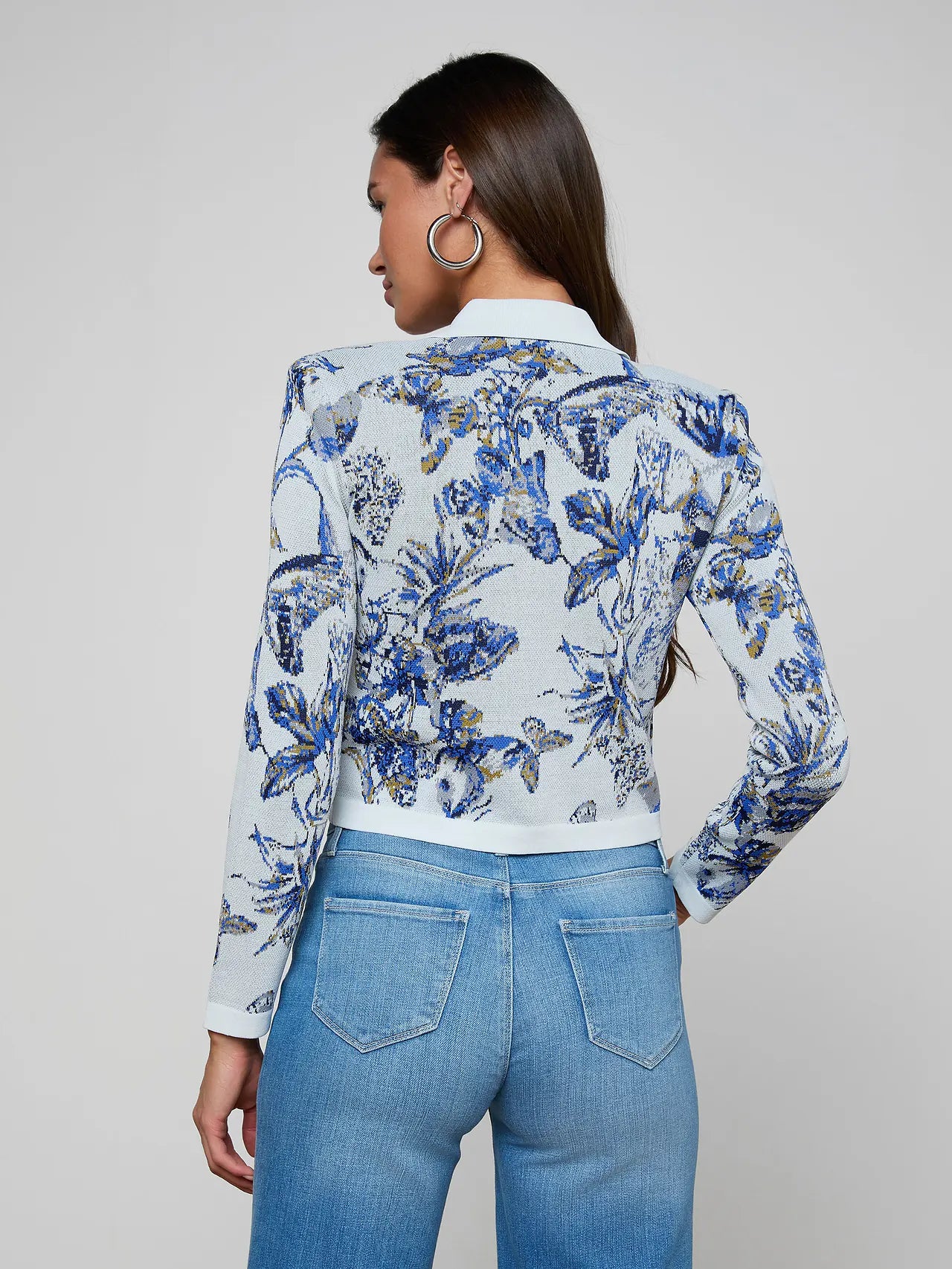Osiris Jacquard Collared Cardi