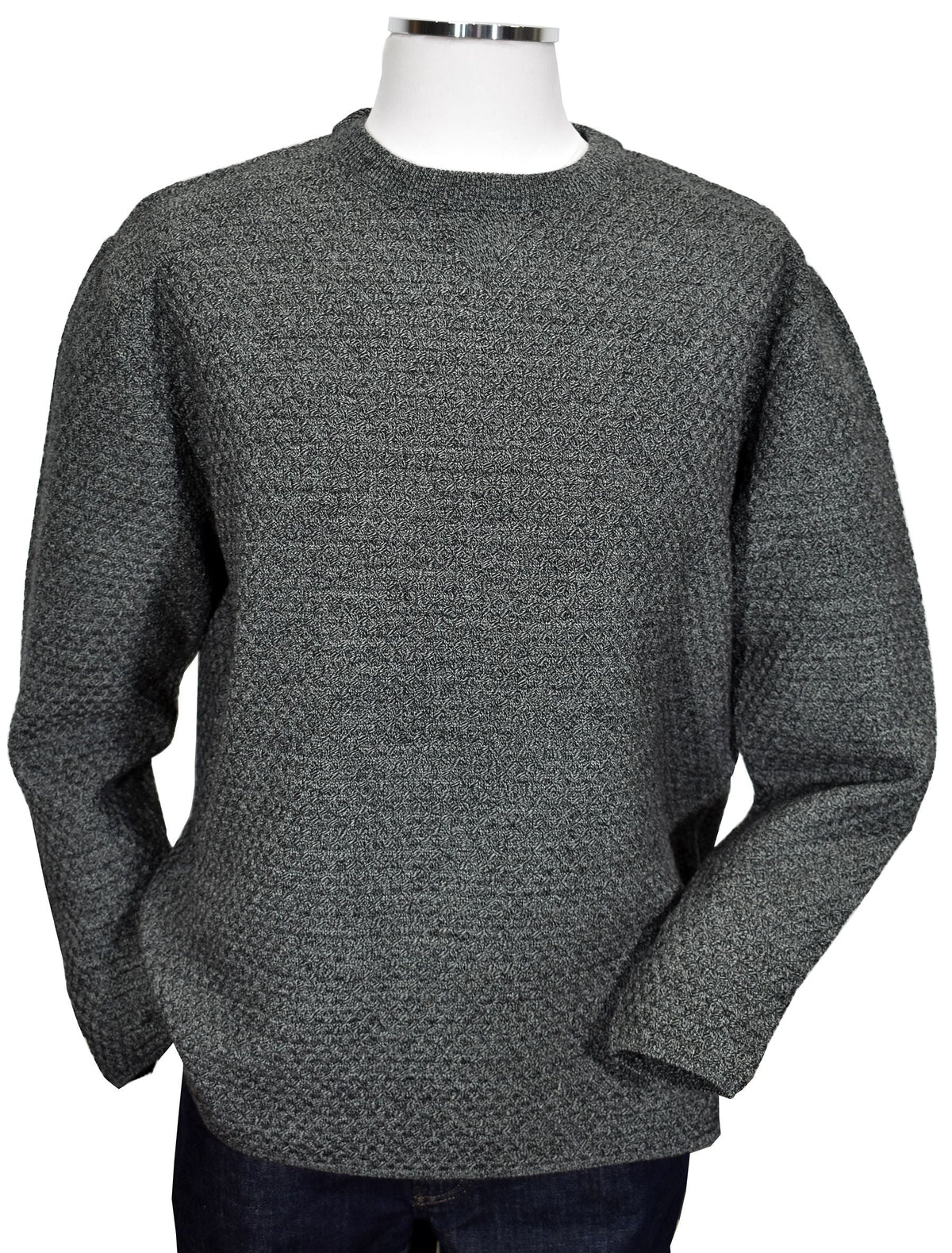 855 Charcoal Fisherman Knit