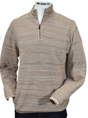 869T Missino Mixed Zip Mock