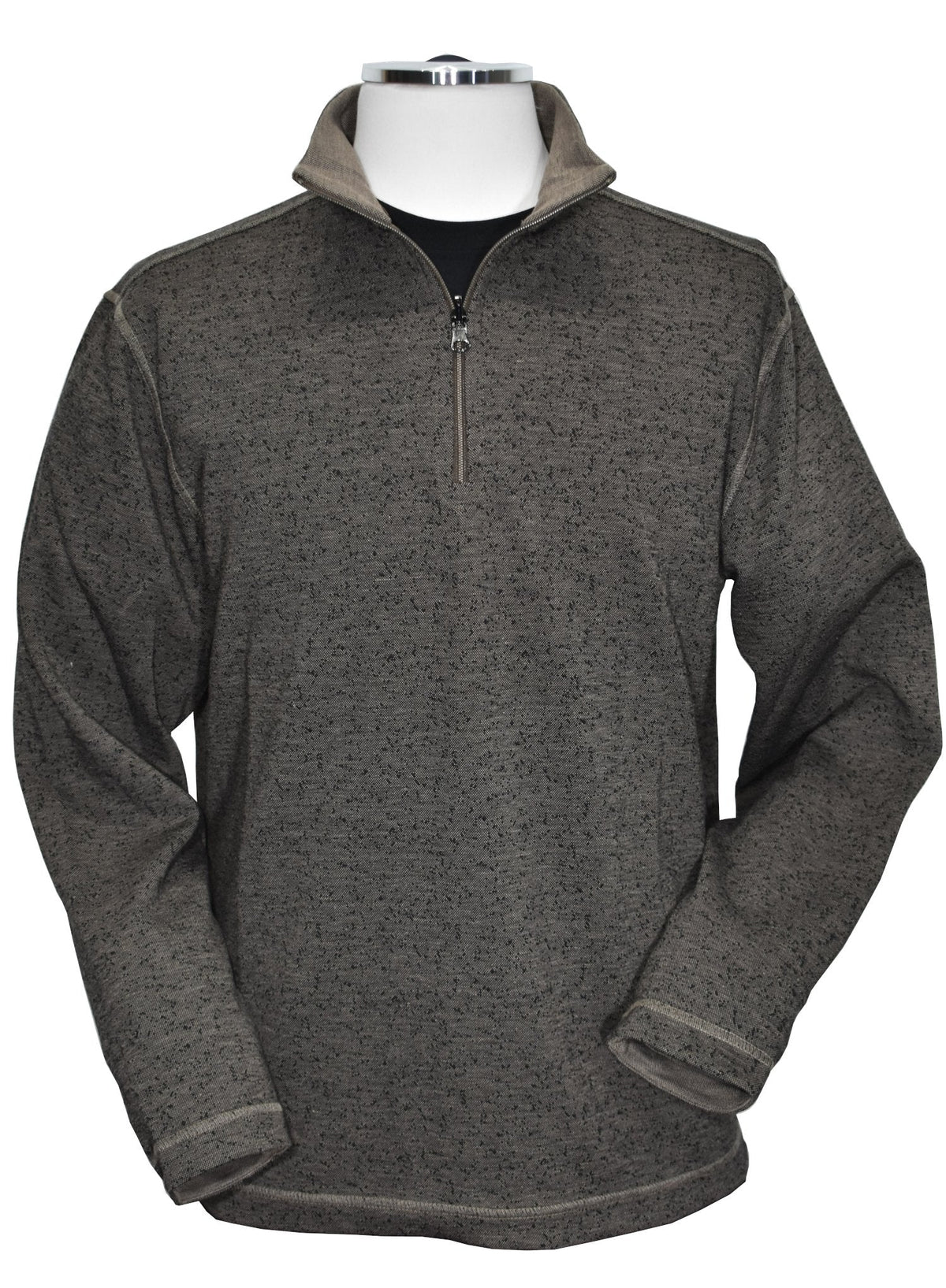 891 Mocha Reversible Quarter Zip