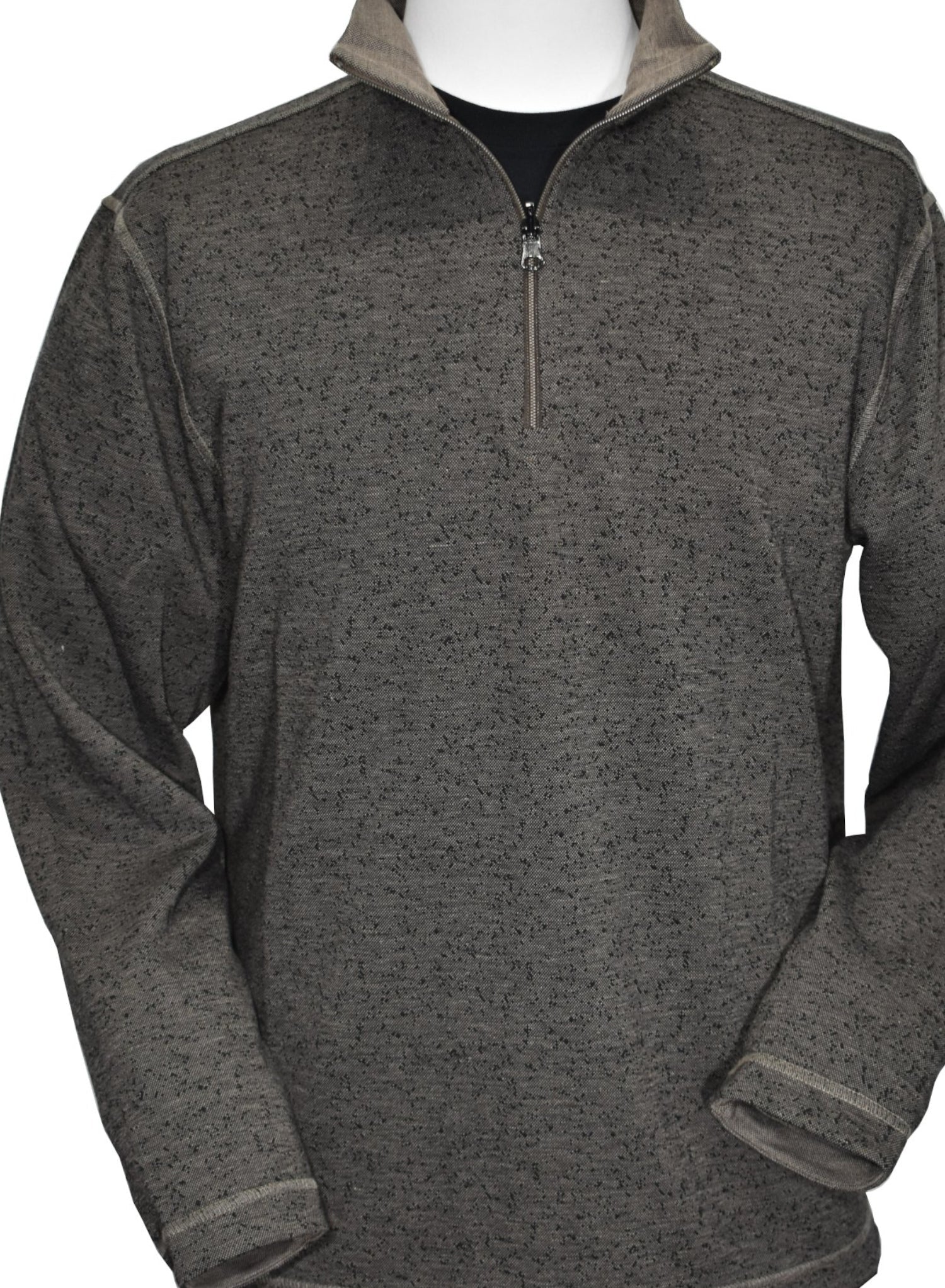 891 Mocha Reversible Quarter Zip