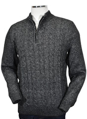936 Pierce Charcoal Cable Quarter Zip