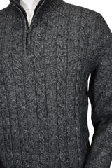 936 Pierce Charcoal Cable Quarter Zip