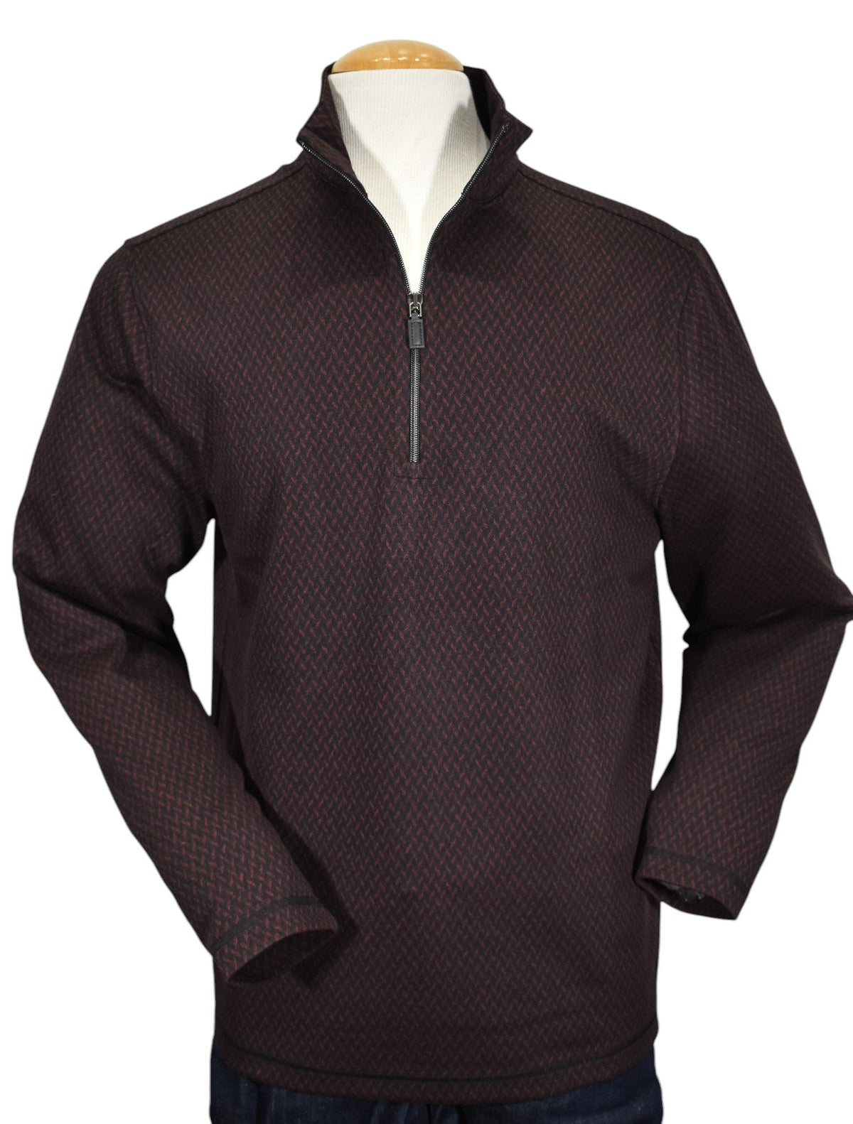 943 Monaco Wine Diamond Quarter Zip
