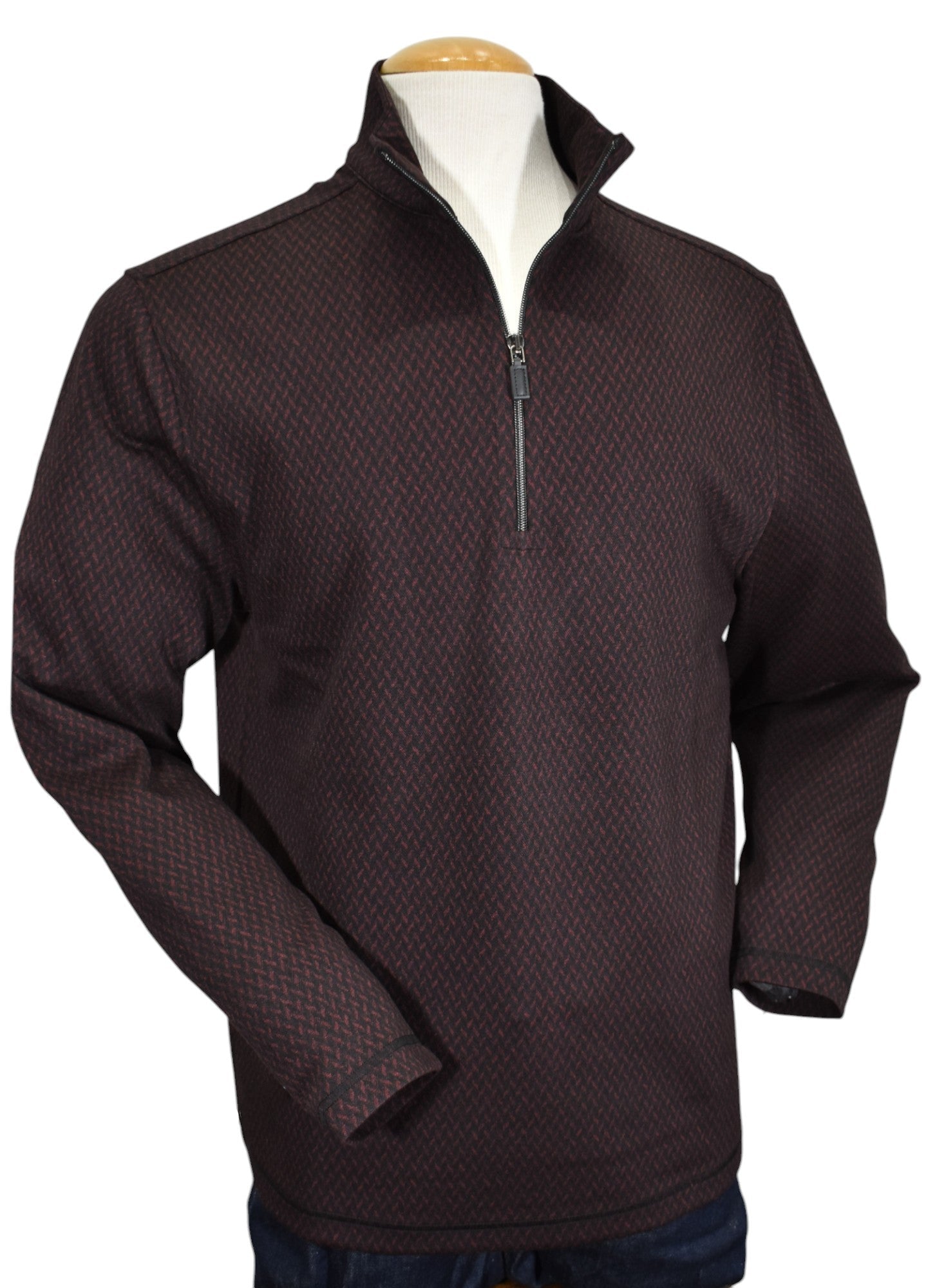943 Monaco Wine Diamond Quarter Zip