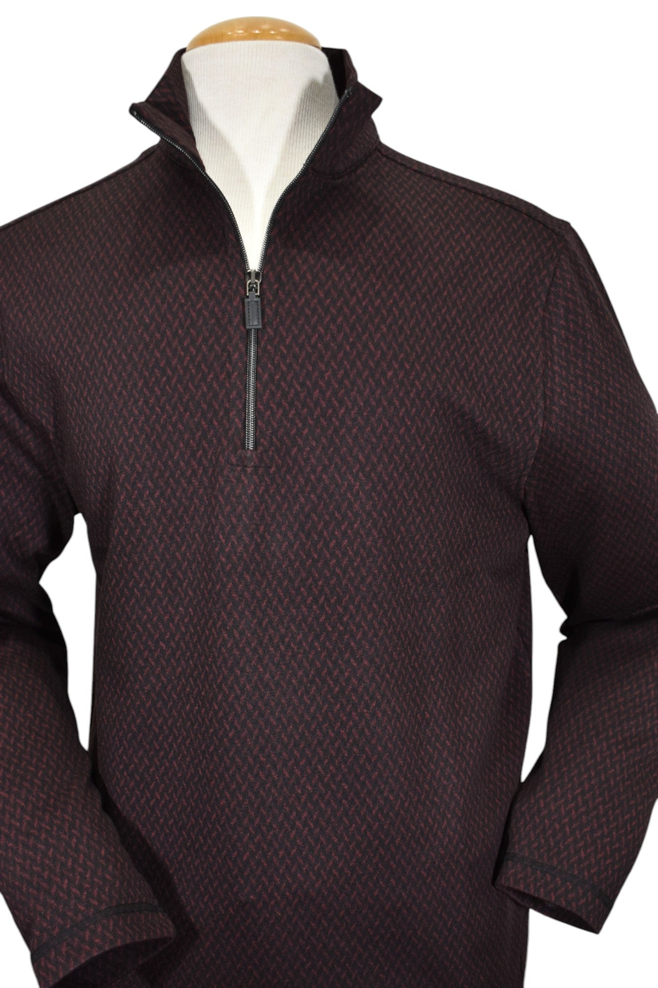 943 Monaco Wine Diamond Quarter Zip